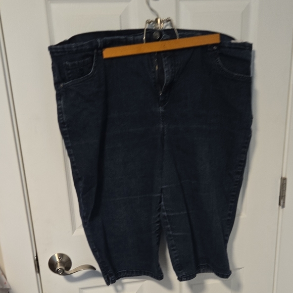 Women's Dark Blue Jean Skimmers With Sparkles On Back Pockets - Picture 1 of 4